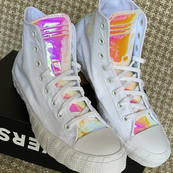 Converse Untitled Hi White/White/Iridescent MEN`S - Picture 7 of 16